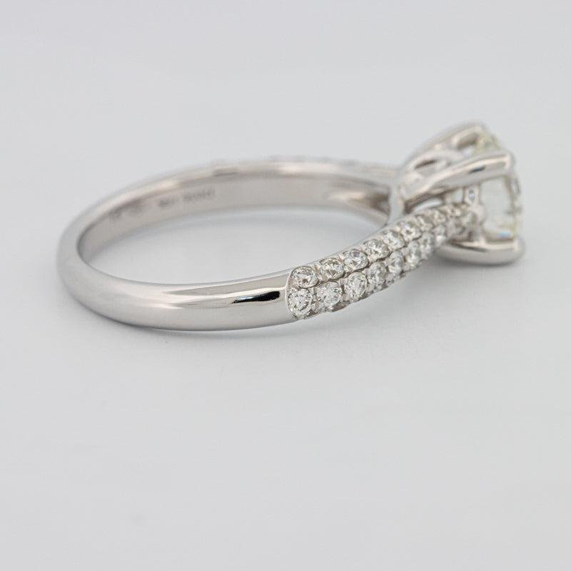 1 CT Round Solitaire Pave Ring - ZIZOV DIAMONDS