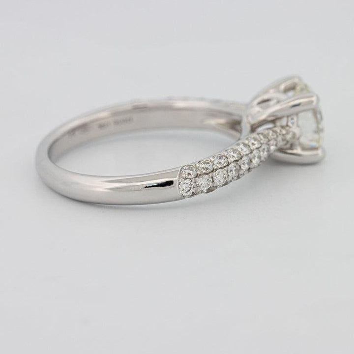 1 CT Round Solitaire Pave Ring - ZIZOV DIAMONDS