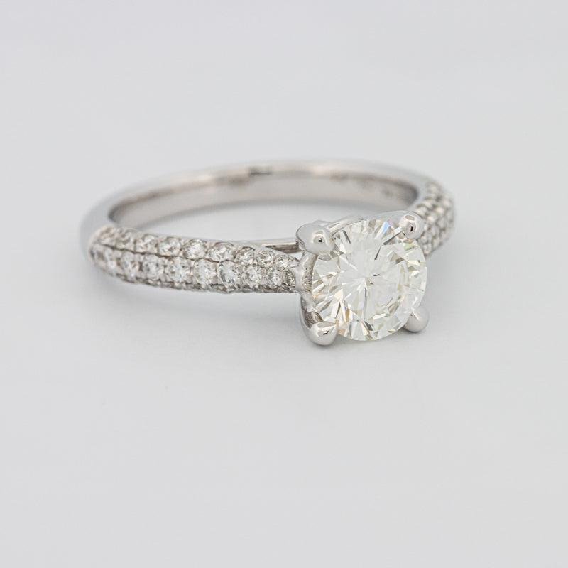 1 CT Round Solitaire Pave Ring - ZIZOV DIAMONDS