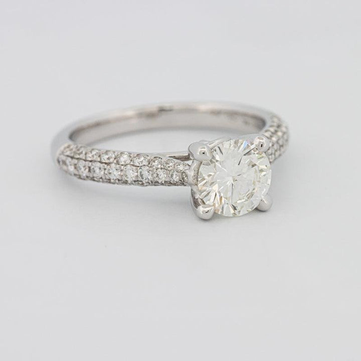 1 CT Round Solitaire Pave Ring - ZIZOV DIAMONDS