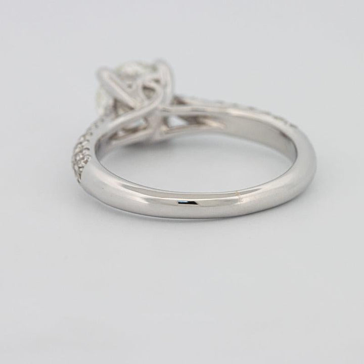 1 CT Round Solitaire Pave Ring - ZIZOV DIAMONDS