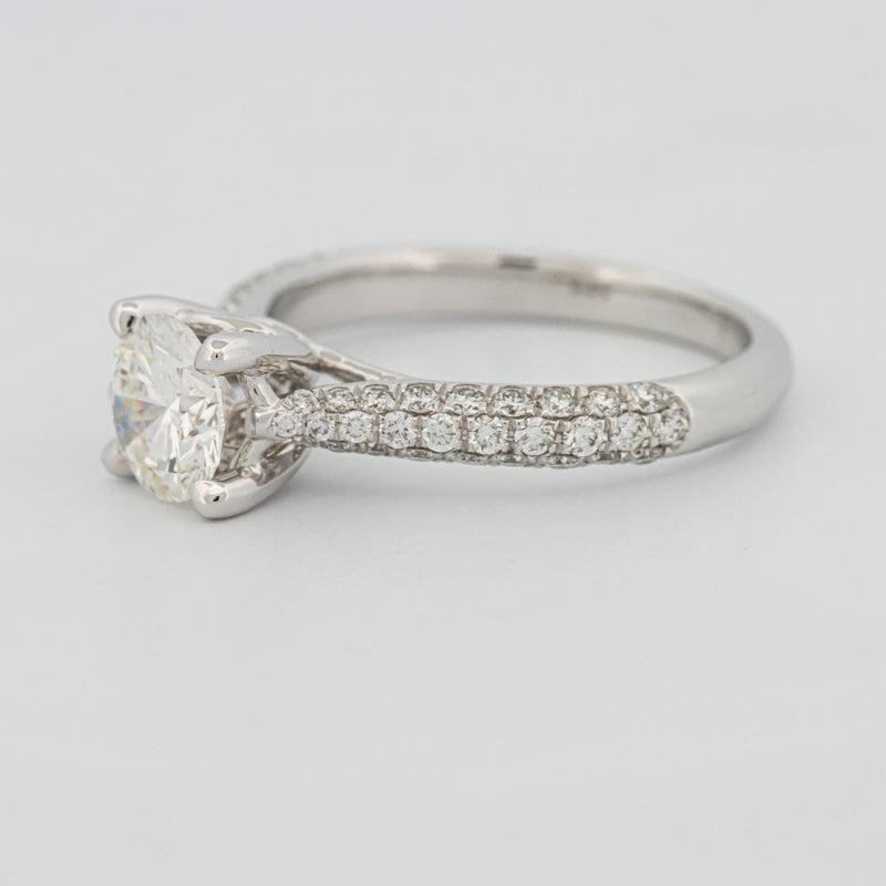 1 CT Round Solitaire Pave Ring - ZIZOV DIAMONDS