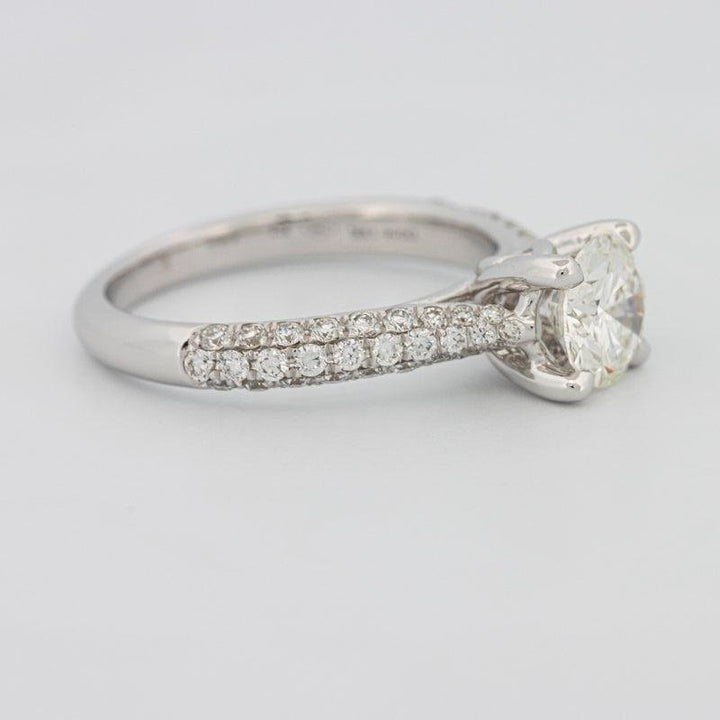 1 CT Round Solitaire Pave Ring - ZIZOV DIAMONDS