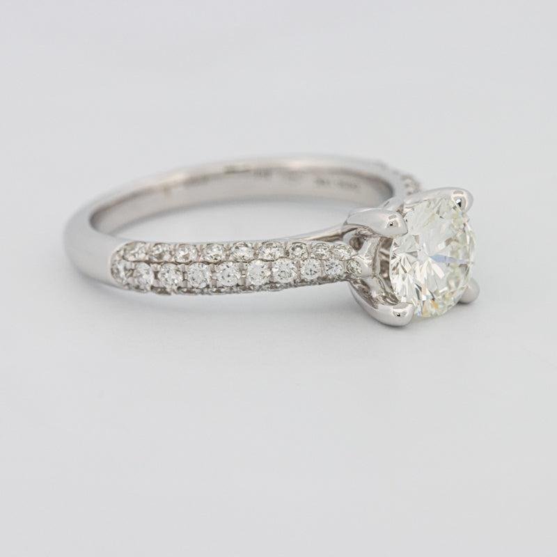 1 CT Round Solitaire Pave Ring - ZIZOV DIAMONDS