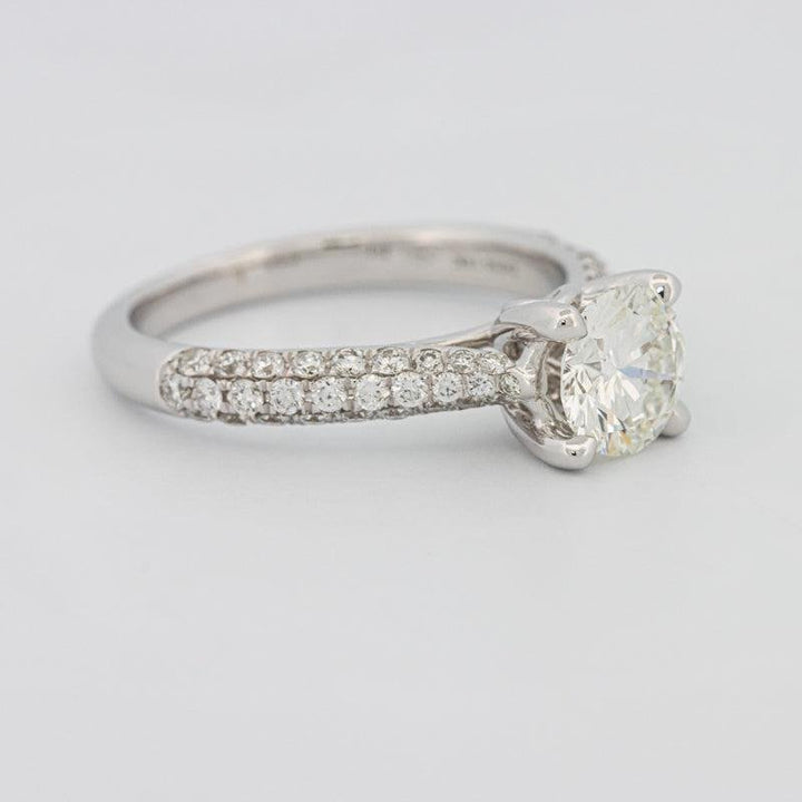 1 CT Round Solitaire Pave Ring - ZIZOV DIAMONDS