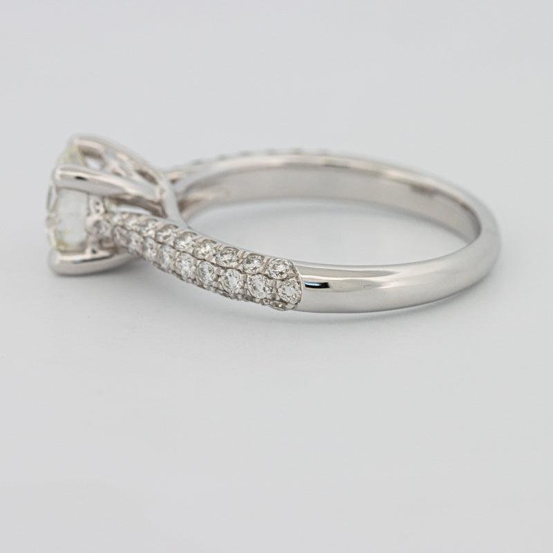 1 CT Round Solitaire Pave Ring - ZIZOV DIAMONDS