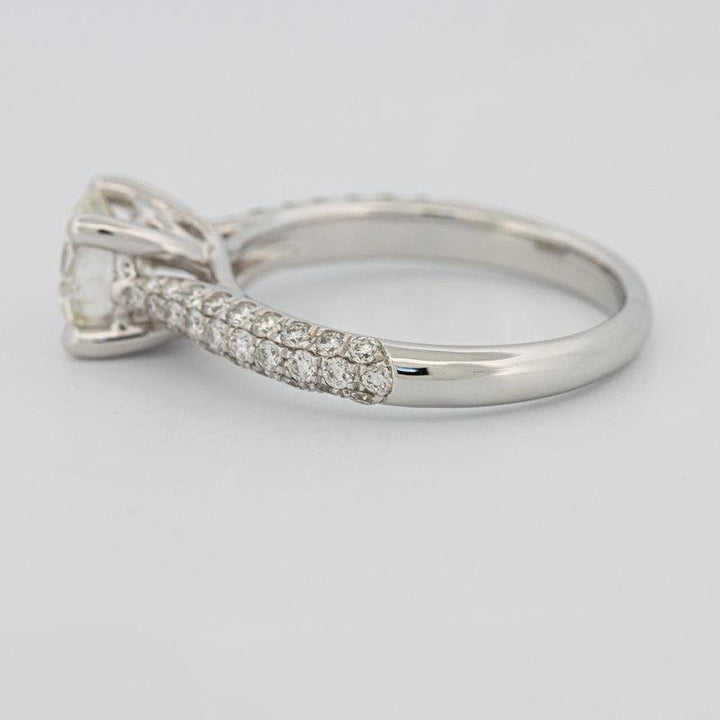 1 CT Round Solitaire Pave Ring - ZIZOV DIAMONDS