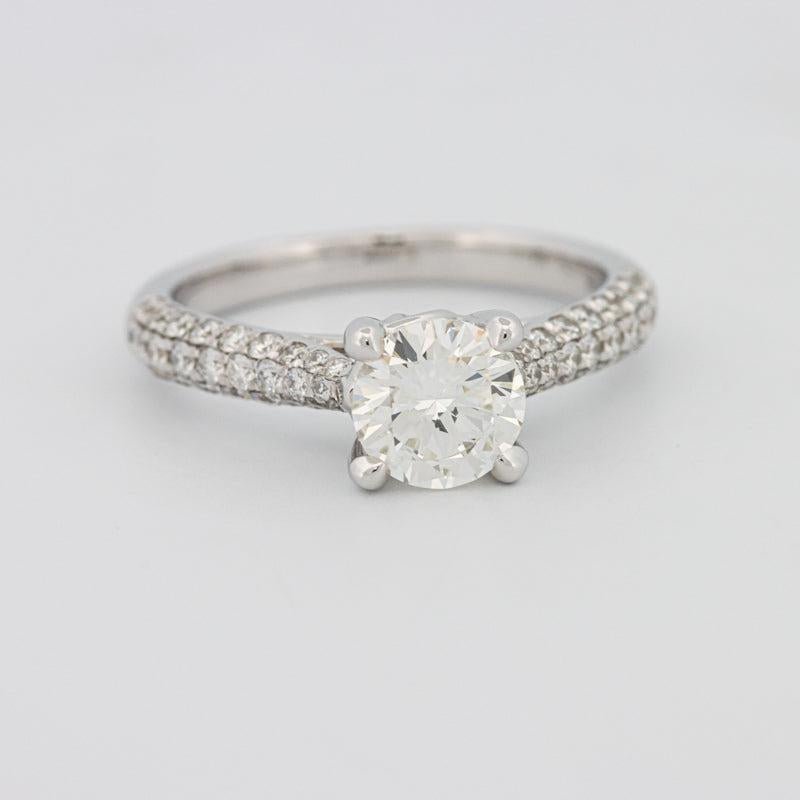 1 CT Round Solitaire Pave Ring - ZIZOV DIAMONDS