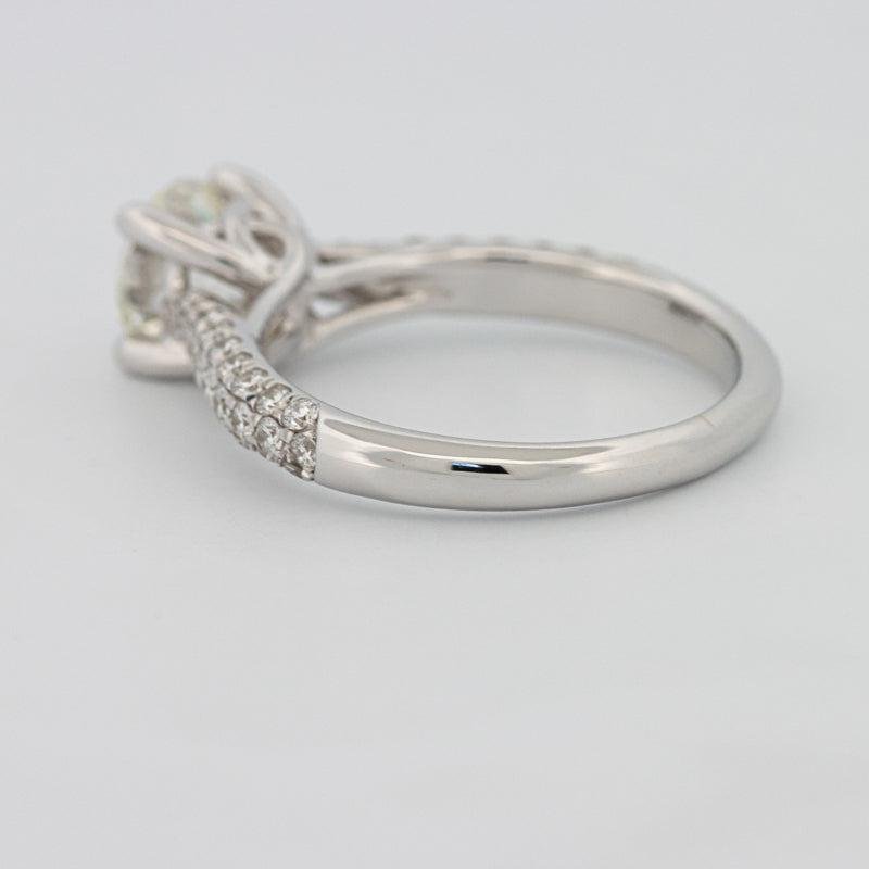 1 CT Round Solitaire Pave Ring - ZIZOV DIAMONDS