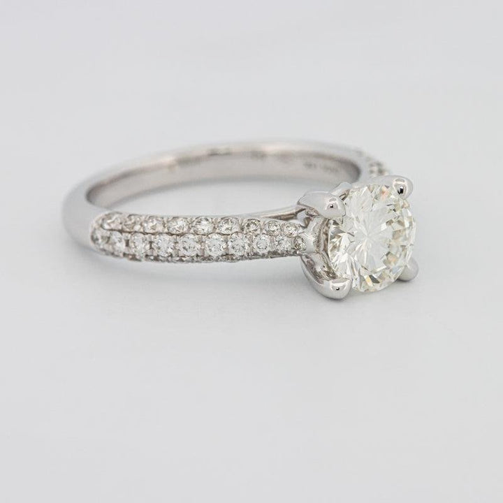 1 CT Round Solitaire Pave Ring - ZIZOV DIAMONDS
