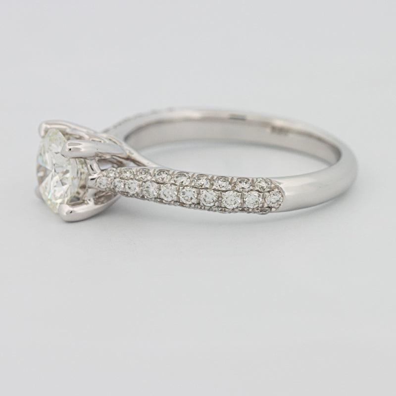 1 CT Round Solitaire Pave Ring - ZIZOV DIAMONDS