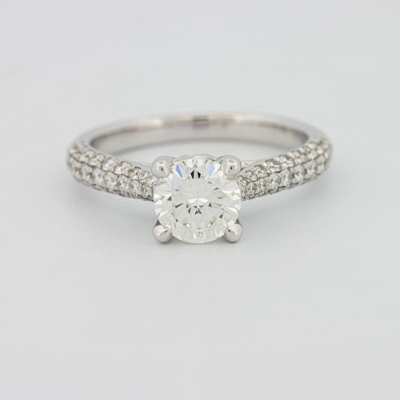 1 CT Round Solitaire Pave Ring - ZIZOV DIAMONDS
