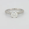 1 CT Round Solitaire Pave Ring - ZIZOV DIAMONDS