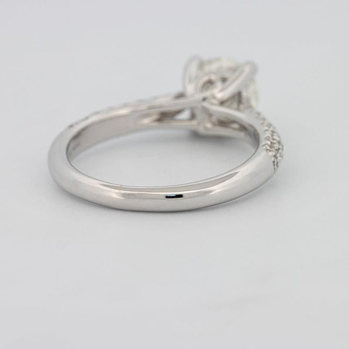 1 CT Round Solitaire Pave Ring - ZIZOV DIAMONDS