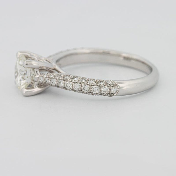1 CT Round Solitaire Pave Ring - ZIZOV DIAMONDS