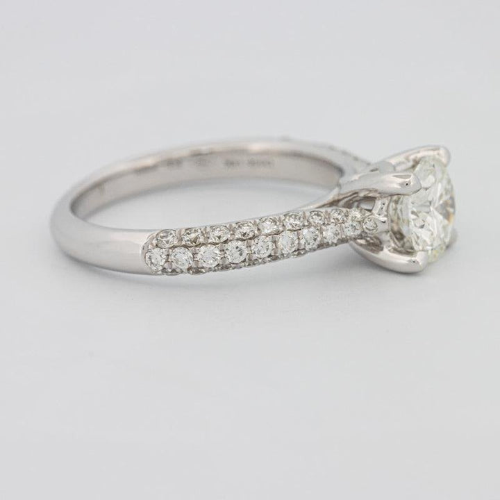 1 CT Round Solitaire Pave Ring - ZIZOV DIAMONDS