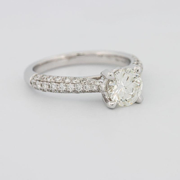 1 CT Round Solitaire Pave Ring - ZIZOV DIAMONDS