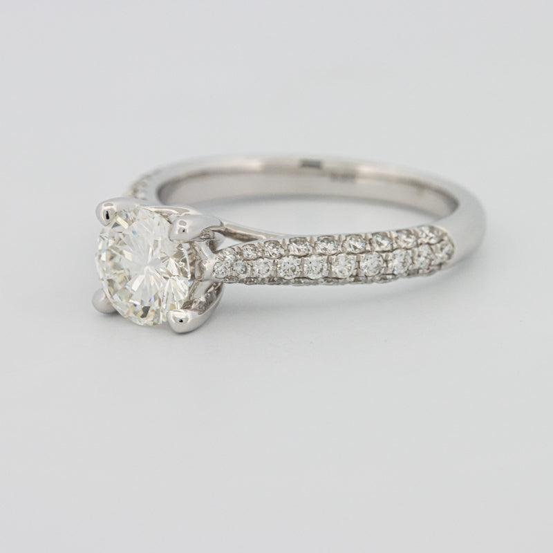 1 CT Round Solitaire Pave Ring - ZIZOV DIAMONDS