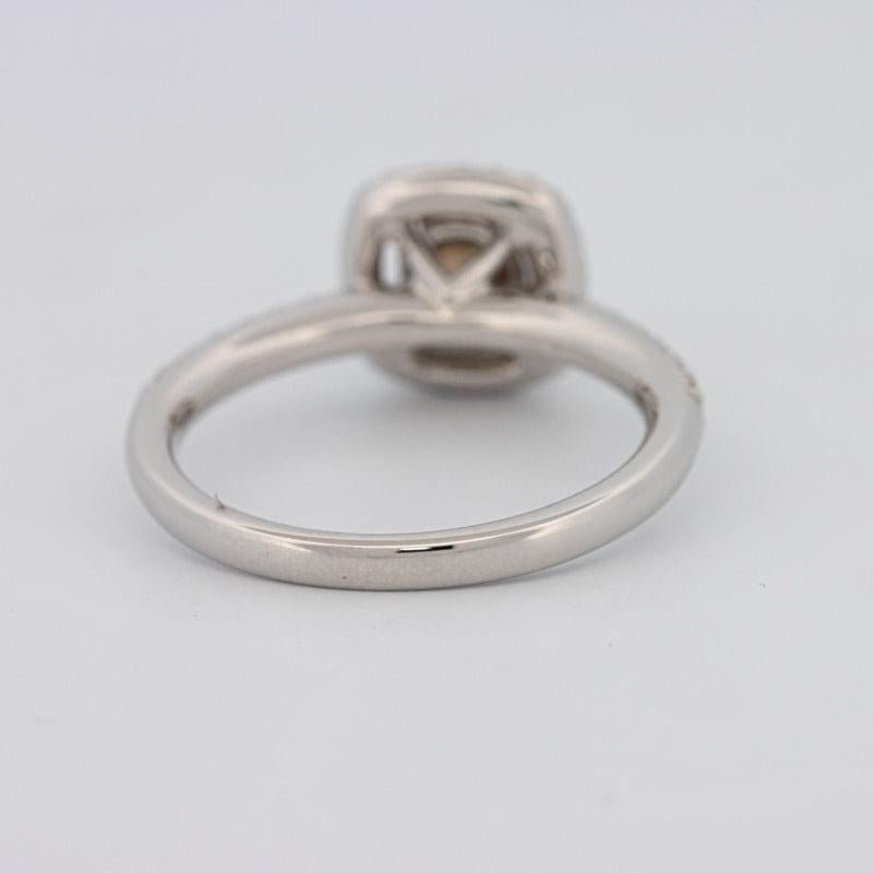 1 CT Square Radiant Fancy Brown Diamond Halo Ring - ZIZOV DIAMONDS