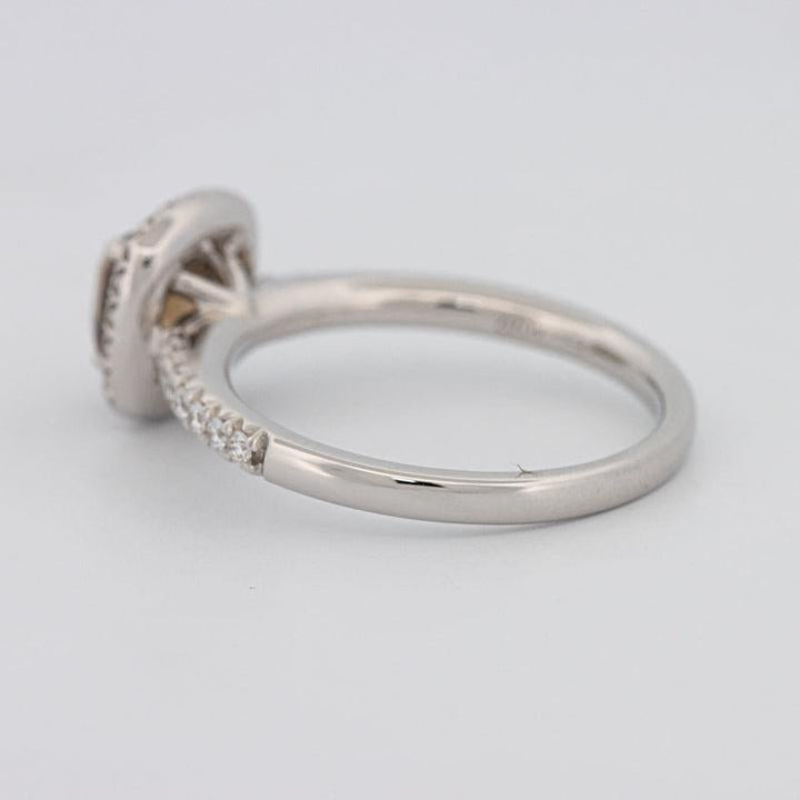 1 CT Square Radiant Fancy Brown Diamond Halo Ring - ZIZOV DIAMONDS