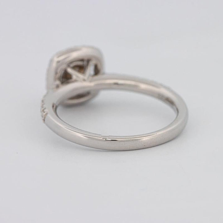 1 CT Square Radiant Fancy Brown Diamond Halo Ring - ZIZOV DIAMONDS