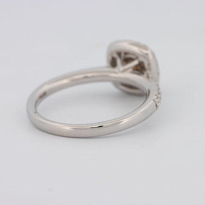 1 CT Square Radiant Fancy Brown Diamond Halo Ring - ZIZOV DIAMONDS