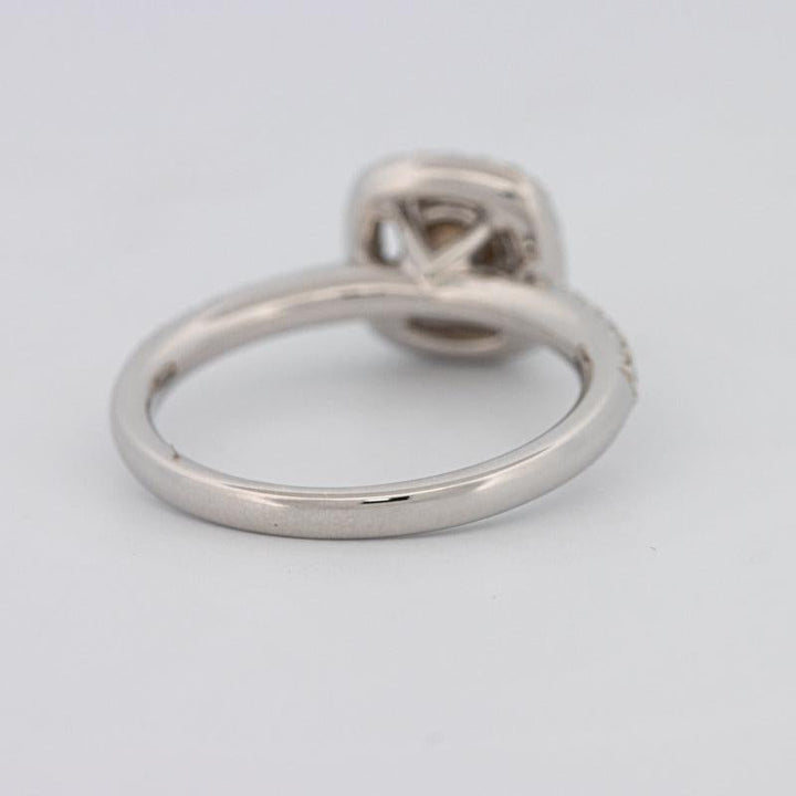 1 CT Square Radiant Fancy Brown Diamond Halo Ring - ZIZOV DIAMONDS