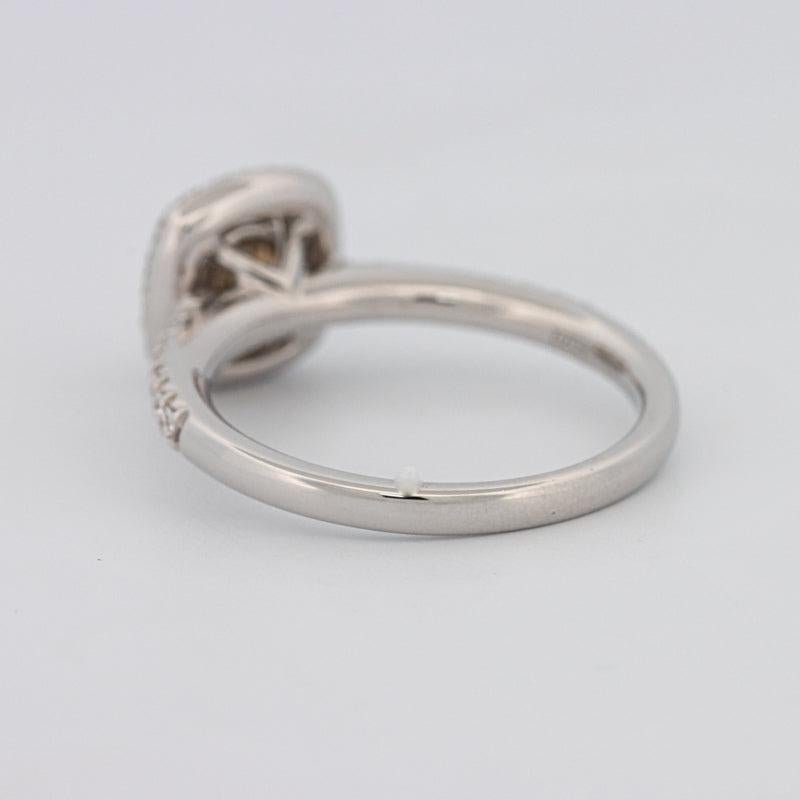 1 CT Square Radiant Fancy Brown Diamond Halo Ring - ZIZOV DIAMONDS