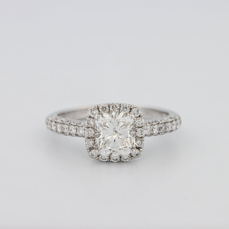 1 CT Square Radiant Halo Pavé Solitaire - ZIZOV DIAMONDS