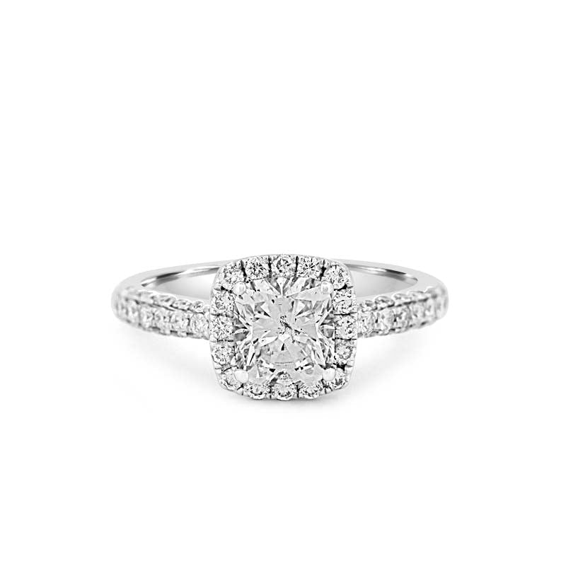 1 CT Square Radiant Halo Pavé Solitaire - ZIZOV DIAMONDS