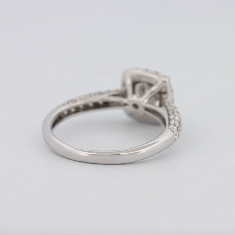 1 CT Square Radiant Halo Pavé Solitaire - ZIZOV DIAMONDS