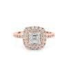 1 CT Square Radiant Halo Solitaire - ZIZOV DIAMONDS