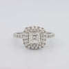 1 CT Square Radiant Halo Solitaire - ZIZOV DIAMONDS