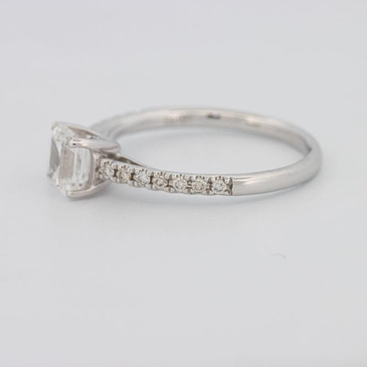 1 CT Square Radiant Solitaire Pavé Ring - ZIZOV DIAMONDS