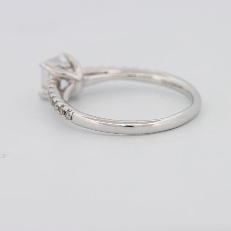 1 CT Square Radiant Solitaire Pavé Ring - ZIZOV DIAMONDS