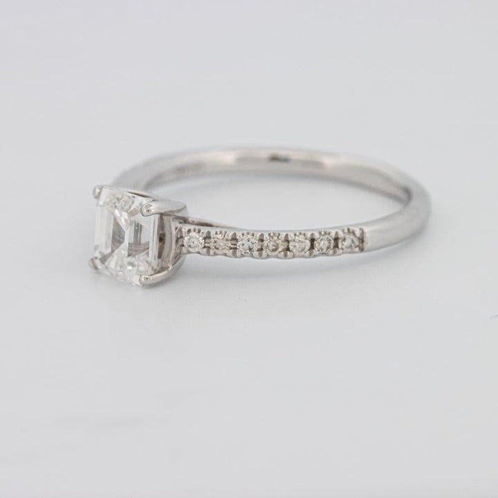 1 CT Square Radiant Solitaire Pavé Ring - ZIZOV DIAMONDS