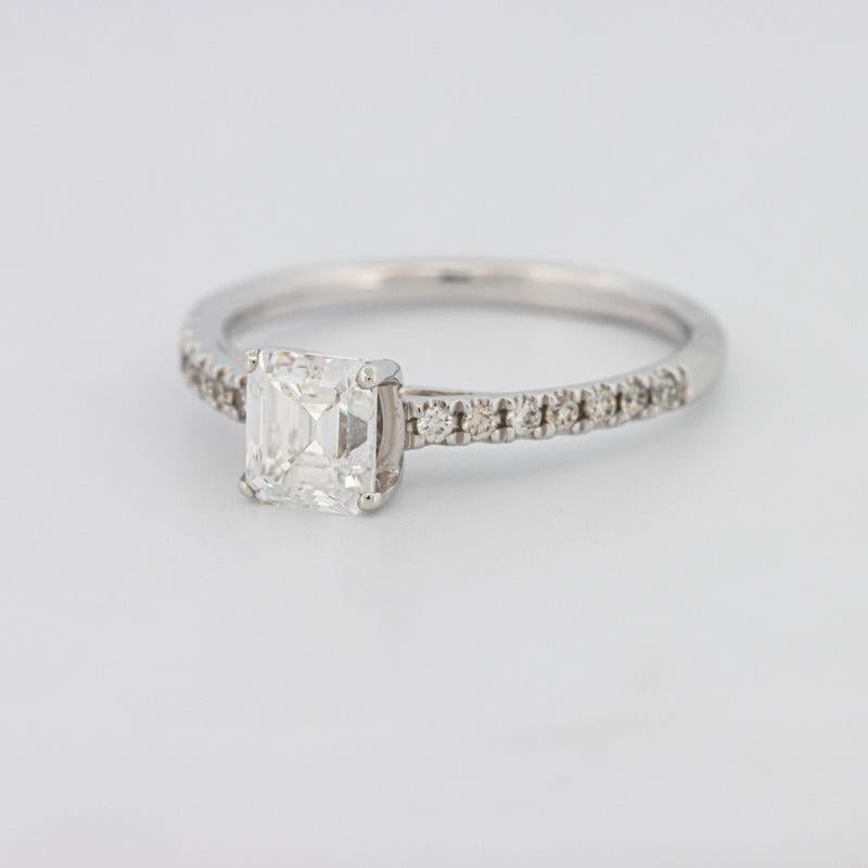 1 CT Square Radiant Solitaire Pavé Ring - ZIZOV DIAMONDS
