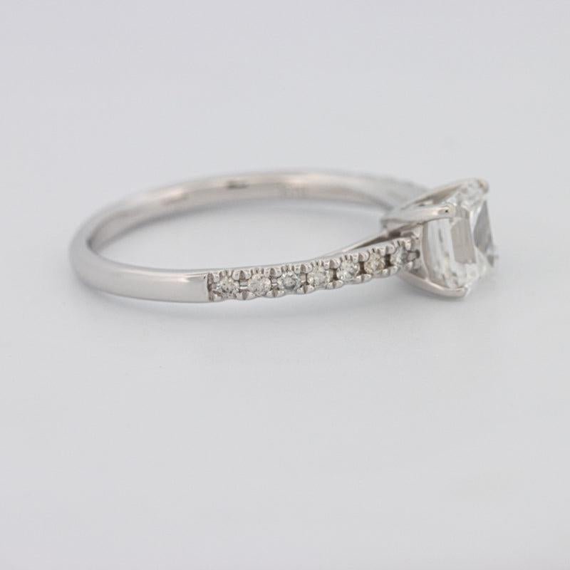 1 CT Square Radiant Solitaire Pavé Ring - ZIZOV DIAMONDS