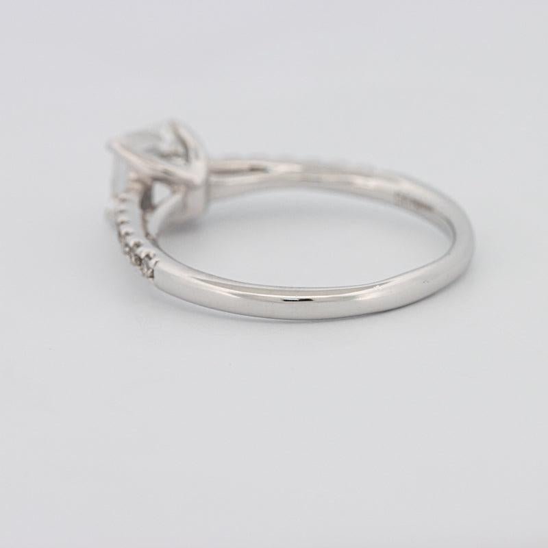 1 CT Square Radiant Solitaire Pavé Ring - ZIZOV DIAMONDS