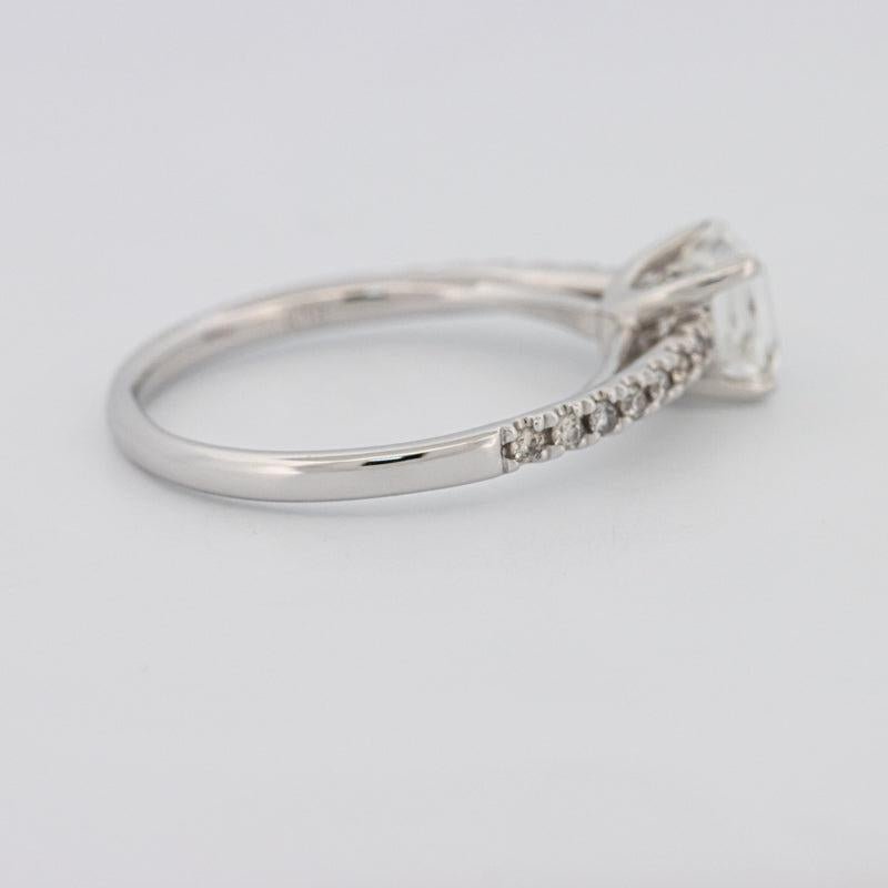 1 CT Square Radiant Solitaire Pavé Ring - ZIZOV DIAMONDS