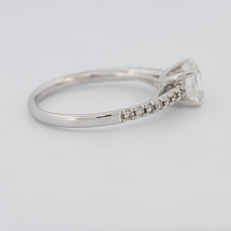 1 CT Square Radiant Solitaire Pavé Ring - ZIZOV DIAMONDS