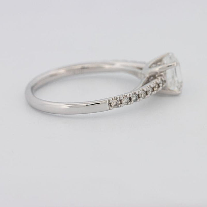 1 CT Square Radiant Solitaire Pavé Ring - ZIZOV DIAMONDS