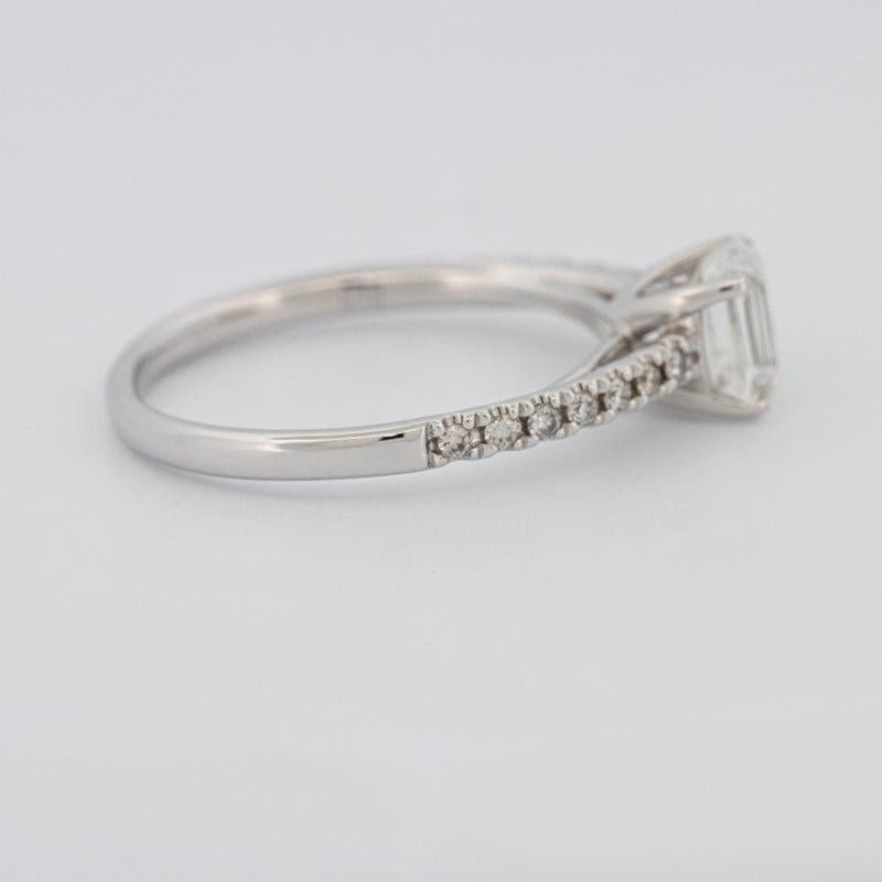 1 CT Square Radiant Solitaire Pavé Ring - ZIZOV DIAMONDS