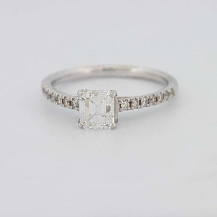 1 CT Square Radiant Solitaire Pavé Ring - ZIZOV DIAMONDS
