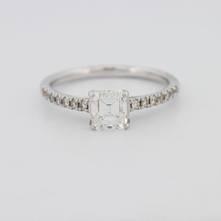 1 CT Square Radiant Solitaire Pavé Ring - ZIZOV DIAMONDS
