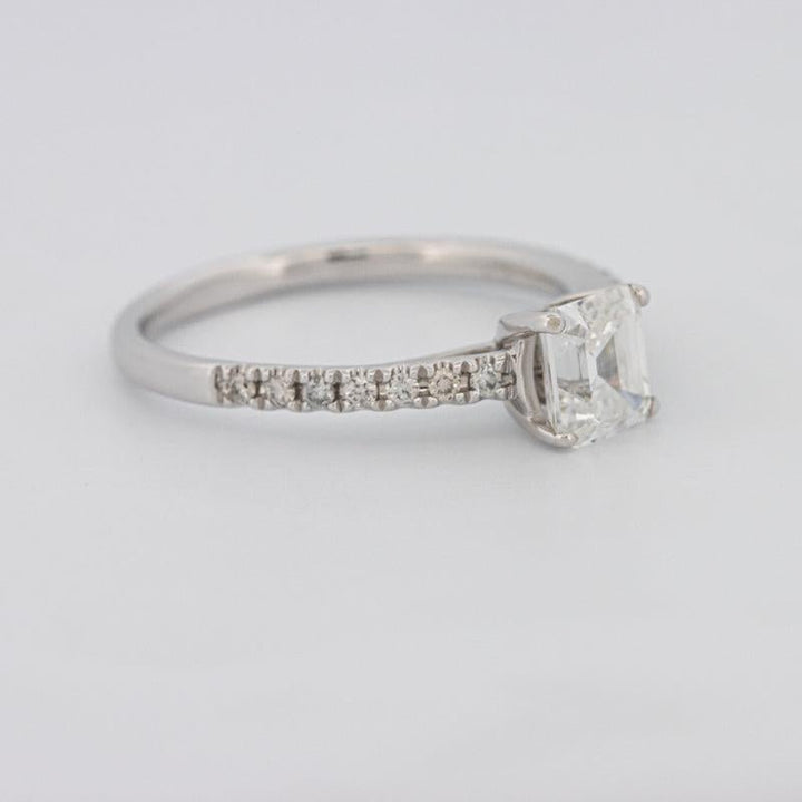 1 CT Square Radiant Solitaire Pavé Ring - ZIZOV DIAMONDS