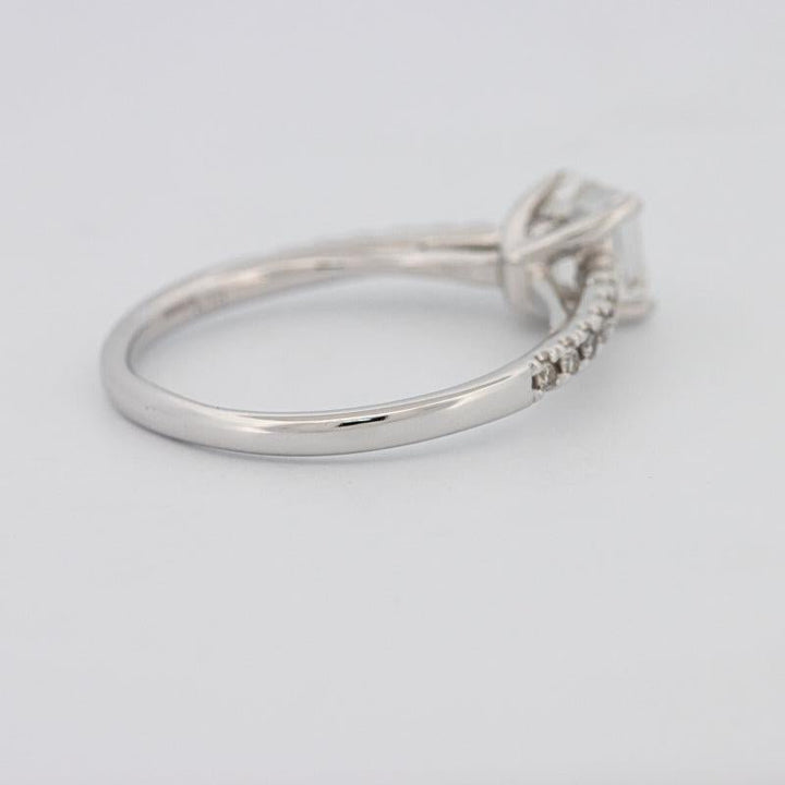 1 CT Square Radiant Solitaire Pavé Ring - ZIZOV DIAMONDS