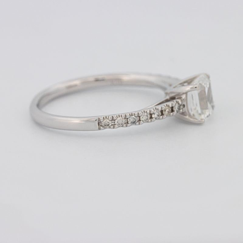 1 CT Square Radiant Solitaire Pavé Ring - ZIZOV DIAMONDS