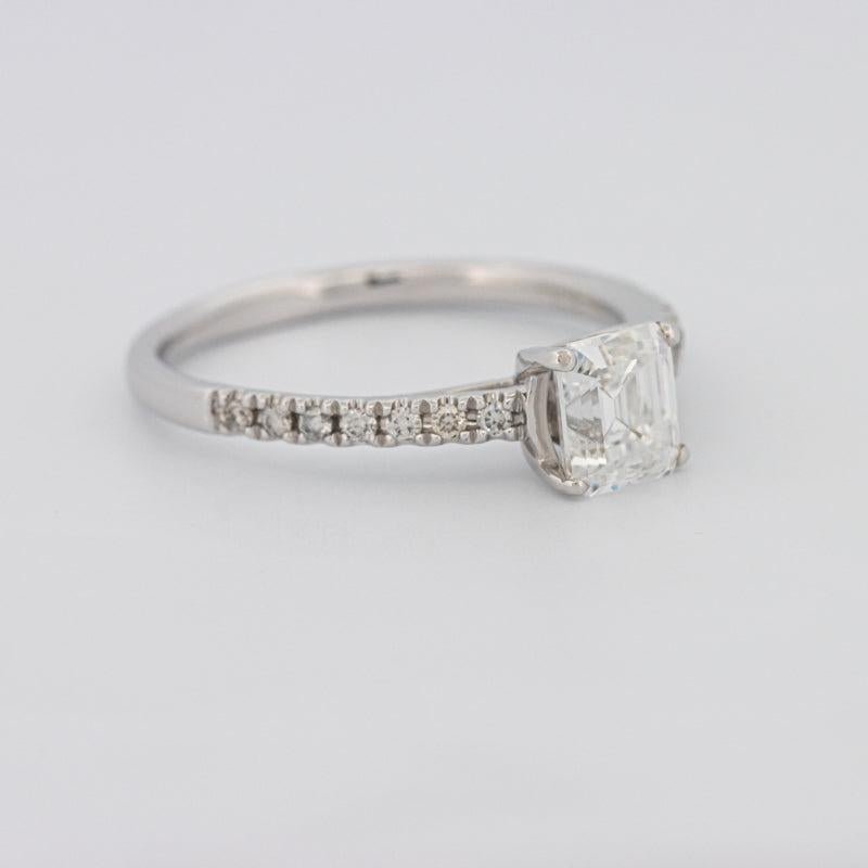 1 CT Square Radiant Solitaire Pavé Ring - ZIZOV DIAMONDS