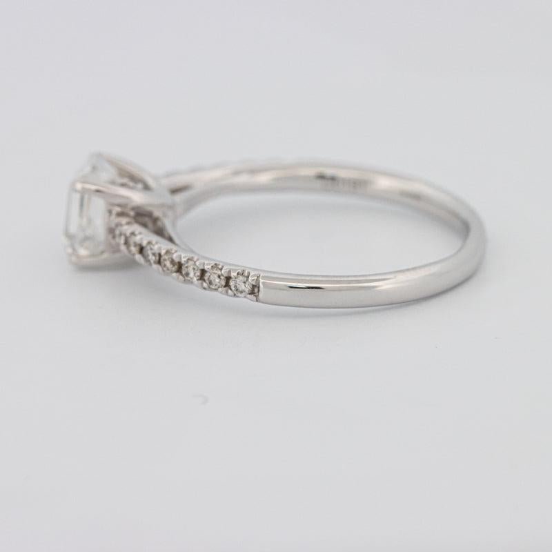 1 CT Square Radiant Solitaire Pavé Ring - ZIZOV DIAMONDS